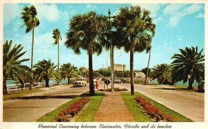 Vintage Postcard 1957 Tropical Memorial Causeway Clearwater Florida & Beaches FL