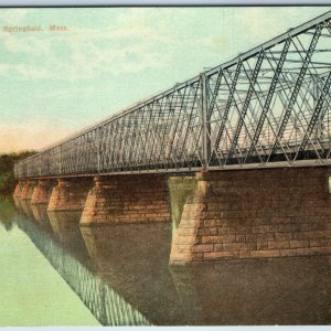 c1910s Springfield MA North End Bridge Crazy Steel Construction Method Mass A216