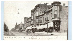 1908 Fourth Street, Peru Illinois IL Antique Posted Pearson Ollberg Co. Postcard 