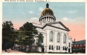 Vintage Postcard First Church Of Christ Scientist Providence Rhode Island RI