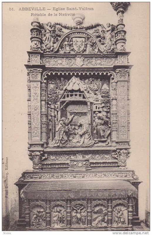 Abbeville ,France, 00-10s ; Eglise Saint Vulfran , Retable de la Nativite