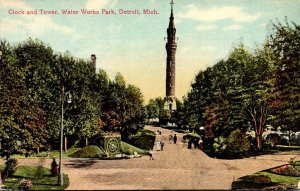 Michigan Detroit Water Works Park Clock and Tower