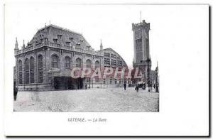 Old Postcard Ostend Train