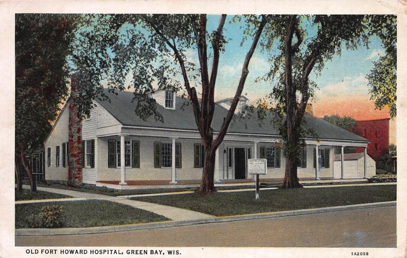 Old Fort Howard Hospital, Green Bay, Wisconsin, Early Postcard