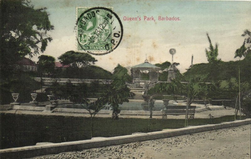 PC BARBADOS, QUEEN'S PARK, Vintage Postcard (B41336) 