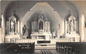 G86/ Canby Minnesota RPPC Postcard c1910 Interior St Peter Church