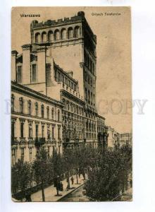 192539 POLAND WARSZAWA building phones Vintage postcard