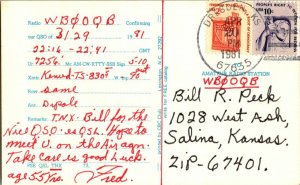 QSL Radio Card From Dresden Kansas WDØEBJ 