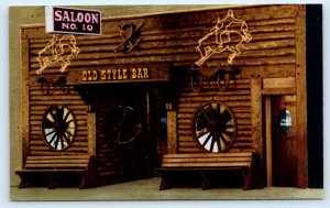 DEADWOOD, SD South Dakota ~ OLD STYLE SALOON #10 ~ Roadside c1950s  Postcard