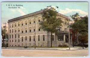1913 KANKAKEE ILLINOIS Y.M.C.A. BUILDING*ARCHITECTURE*ANTIQUE POSTCARD