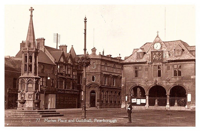 England Peterborough, Market Place and Guildhall