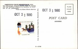 Birmingham Alabama AL Capital Airlines Airport Airplanes Vintage Postcard