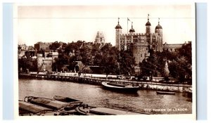 The Tower Of London England Black And White Postcard