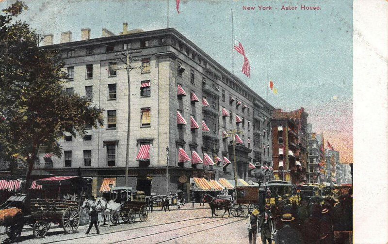 Astor House, Manhattan, New York City, Early Postcard, Unused