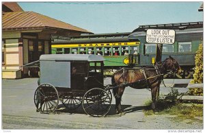 Amish Country, Family Selling their Fresh Produce, Train, Strasburg, Pennsylv...