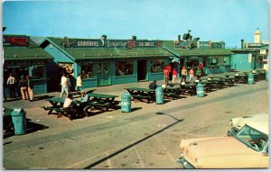 VINTAGE POSTCARD c. EARLY 1960s SHOPS AT PIERPOINT LANDING LONG BEACH CALIFORNIA