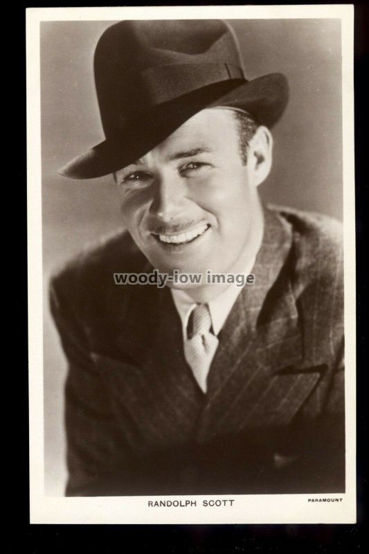 b1636 - Film Actor - Randolph Scott - Picturegoer No. 799 - postcard