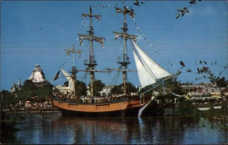 Disneyland Ship Columbia at Frontierland Postcard
