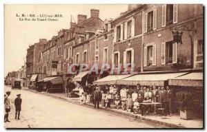 Old Postcard Luc Sur Mer Rue du Grand East Sea Hotel