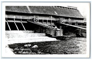 c1940's The Aprons Middle Dam Rapid River Middledam ME RPPC Photo Postcard 