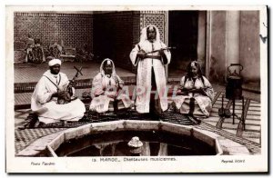 Old Postcard Morocco Singers Musicians