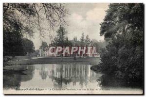 Postcard Old Boissy-Saint-Léger Le Chateau de Grosbois view of the visor and...