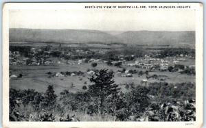 BERRYVILLE, Arkansas  AR   Birdseye View from SAUNDERS HEIGHTS c1920s   Postcard