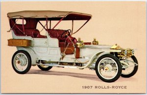 VINTAGE POSTCARD MUSEUM OF AUTOMOBILES - GRAY 1907 ROYLES-ROYCE