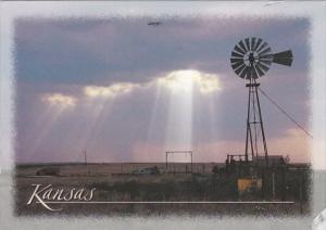 Kansas Landscape Scene With Storm Clouds