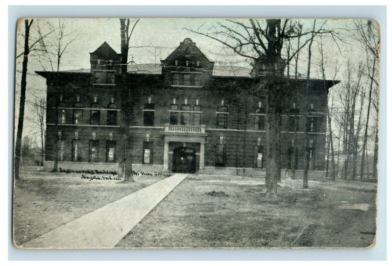 C.1900-09 Engineering Building Tri-State College Angola, Indiana Postcard P33 