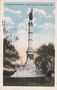 Confederate Monument Capitol Square Montgomery Alabama 1917