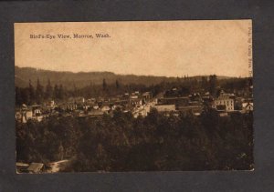 WA Bird's Eye View Monroe Washington State Postcard Houses