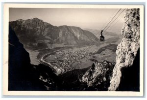 c1918 Predigtstuhl Cable Car View Bad Reichenhall Germany RPPC Photo Postcard