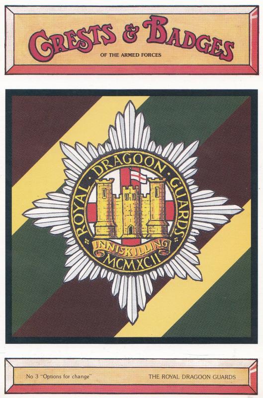 The Royal Dragoon Guards Army Crest Badge Military Postcard