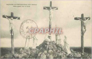 Old Postcard Calvarie Pontchateau (XII Station) Jesus Dies On The Cross