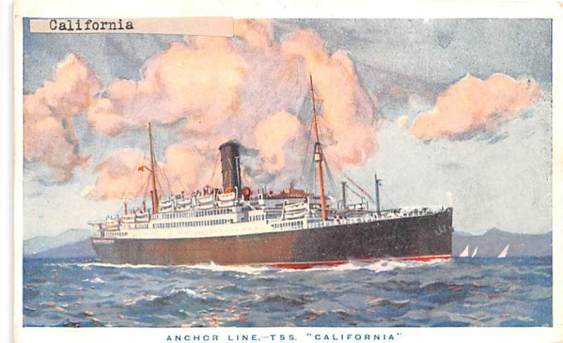 Anchor Line TSS California Ship Unused 