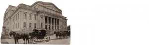 Postcard RPPC View of Horse Carriages at Memorial Hall, Columbus, OH.   P5