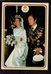 Sweden King Carl XVI Gustaf Queen Silvia Konung Drottning Swedish Postcard