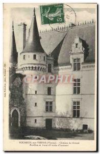 Old Postcard Vouneuil-sur-Vienne Chateau de Chistre Pavilion and door & # 39e...