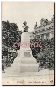 Old Postcard Auxerre Statue D & # 39Alezandre Marie