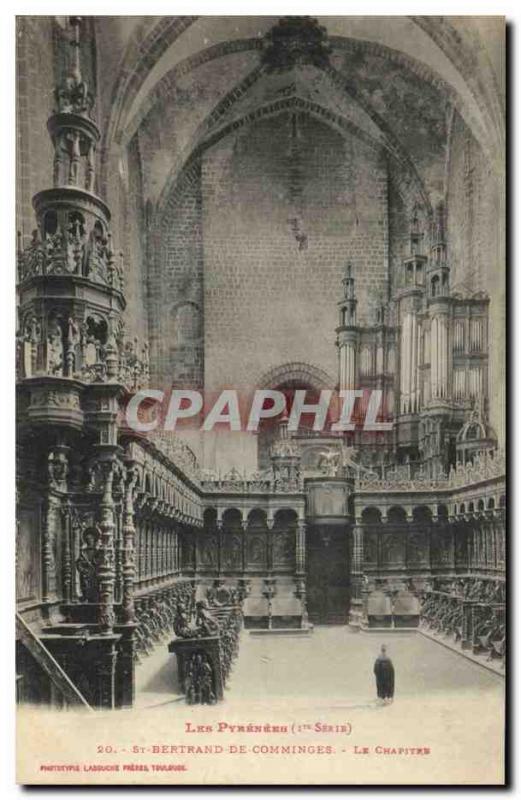 Old Postcard Organ St Bertrand de Comminges Chapter