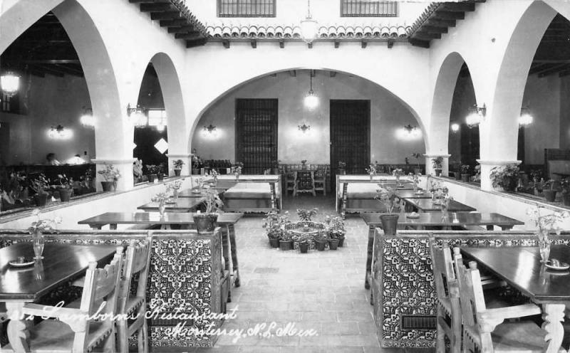 Monterrey Nuevo Leon Mexico inside Sanbornes Restaurant real photo pc Y11131