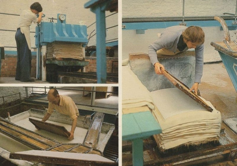 Paper Makers at Wookey Hole Somerset Crafts Postcard