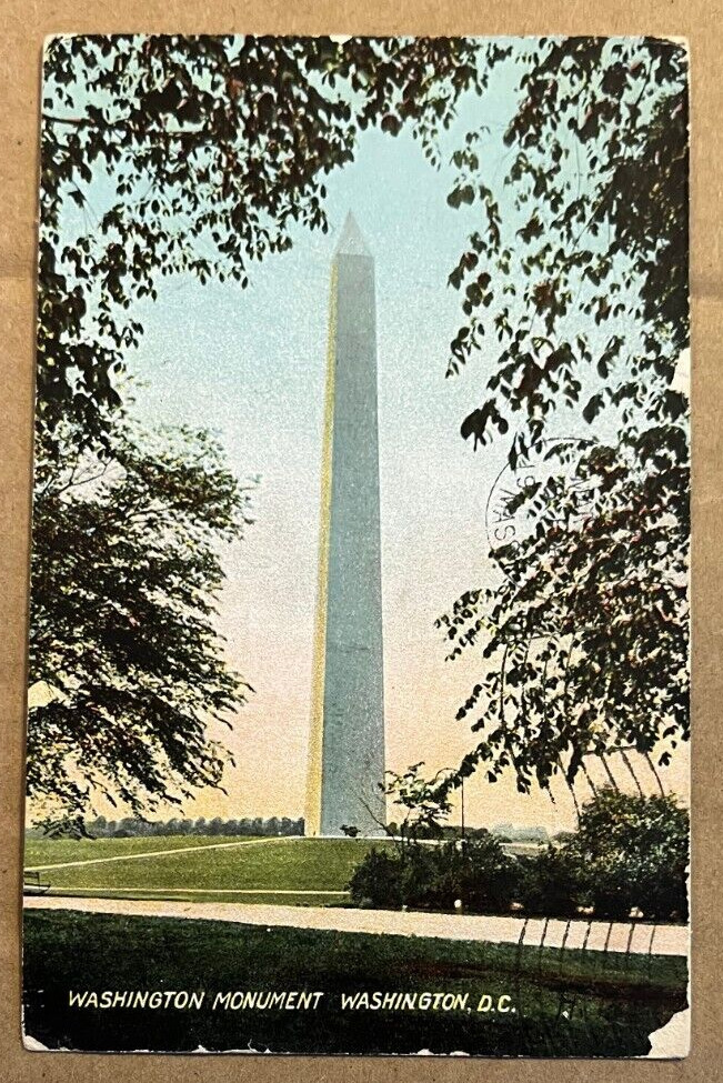 Vintage 1907 Used .01 Postcard - Washington Monument, Washington D.C ...