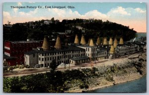 K29/ East Liverpool Ohio Postcard c1910 Thompson Pottery Kilns River 94