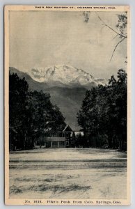 Pikes Peak feom Colorado Springs CO Postcard I26