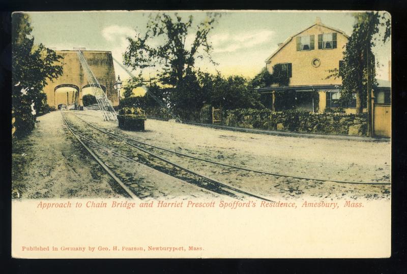 Amesbury, Massachusetts/MA/Mass Postcard, Approach To Chain Bridge