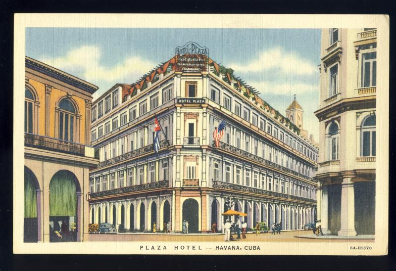 Havana/Habana, Cuba Postcard, Plaza Hotel, Old Havana Style