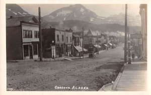 Cordova Alaska Street Scene Real Photo Vintage Postcard AA19820