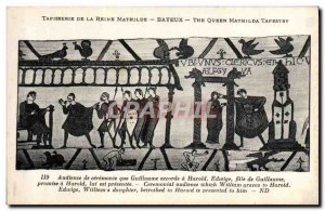 Old Postcard Tapestry of Queen Mathilde Bayeux ceremony Hearing that William ...